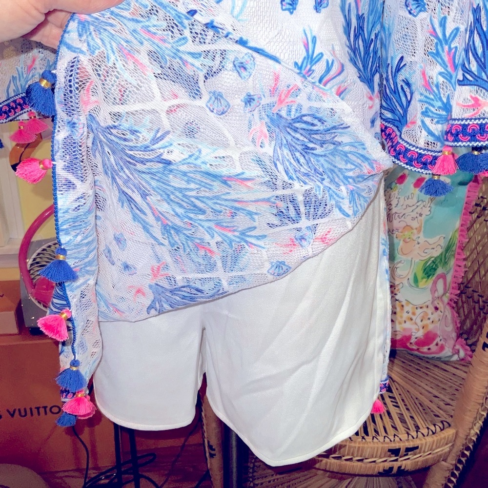 Lilly Pulitzer NWT Jackelin Romper Seaspray Off Shore Gorgeous Size 00,0 - Picture 9 of 16